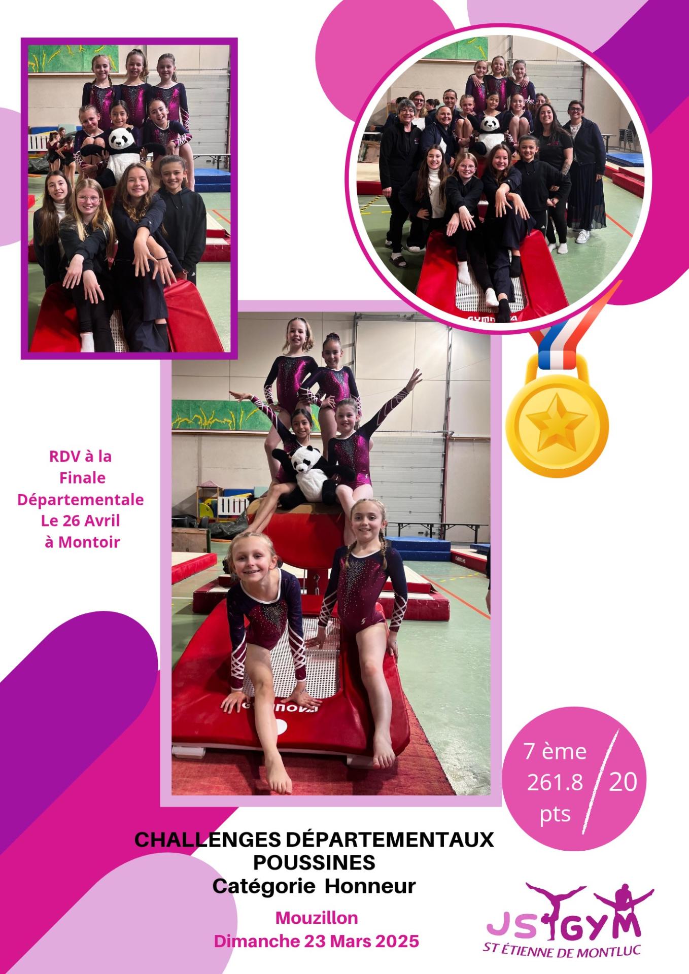 Challenges dept poussines honneur