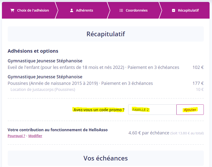 Code promo