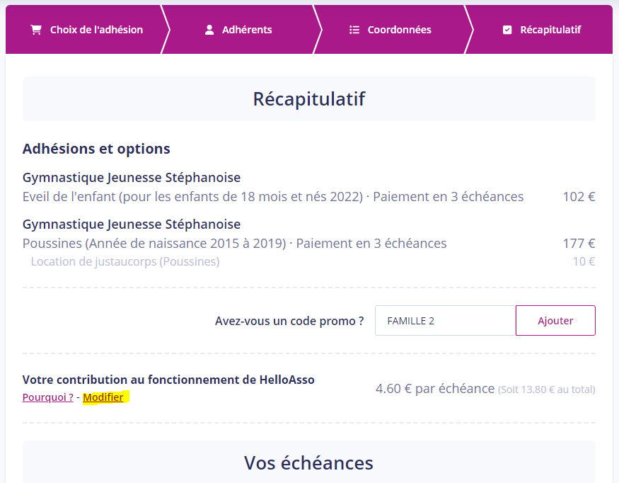 Contribution hello asso